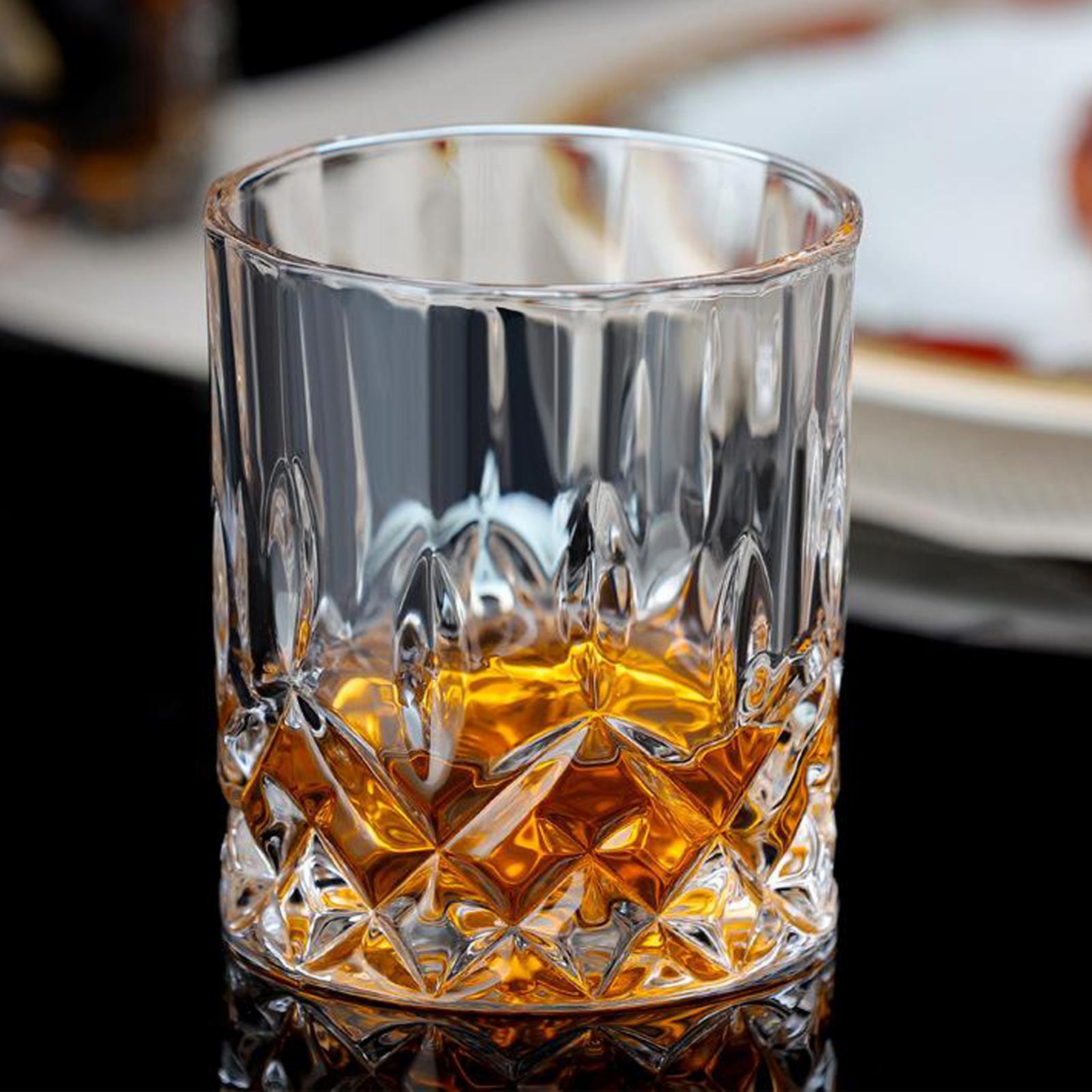 Whiskey Glasses, Vodka Glass Tumblers for Drinking Bourbon, Cognac, Irish Whisky, Large 7-11oz Premium -Free Crystal Old Fashioned Glass