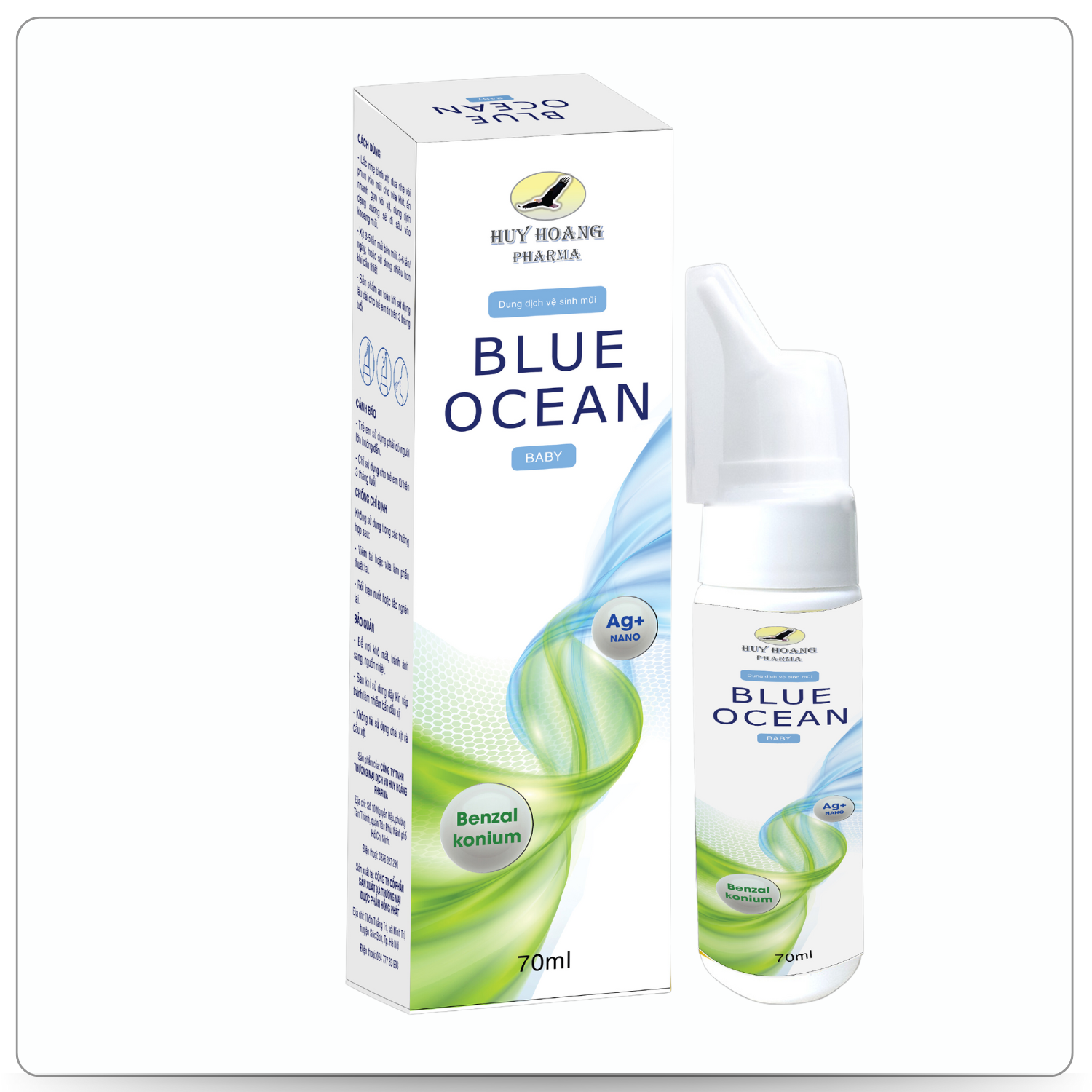 BLUE OCEAN BABY – Dung dịch xịt mũi hỗ trợ kháng khuẩn cho Bé (Chai 70ml)