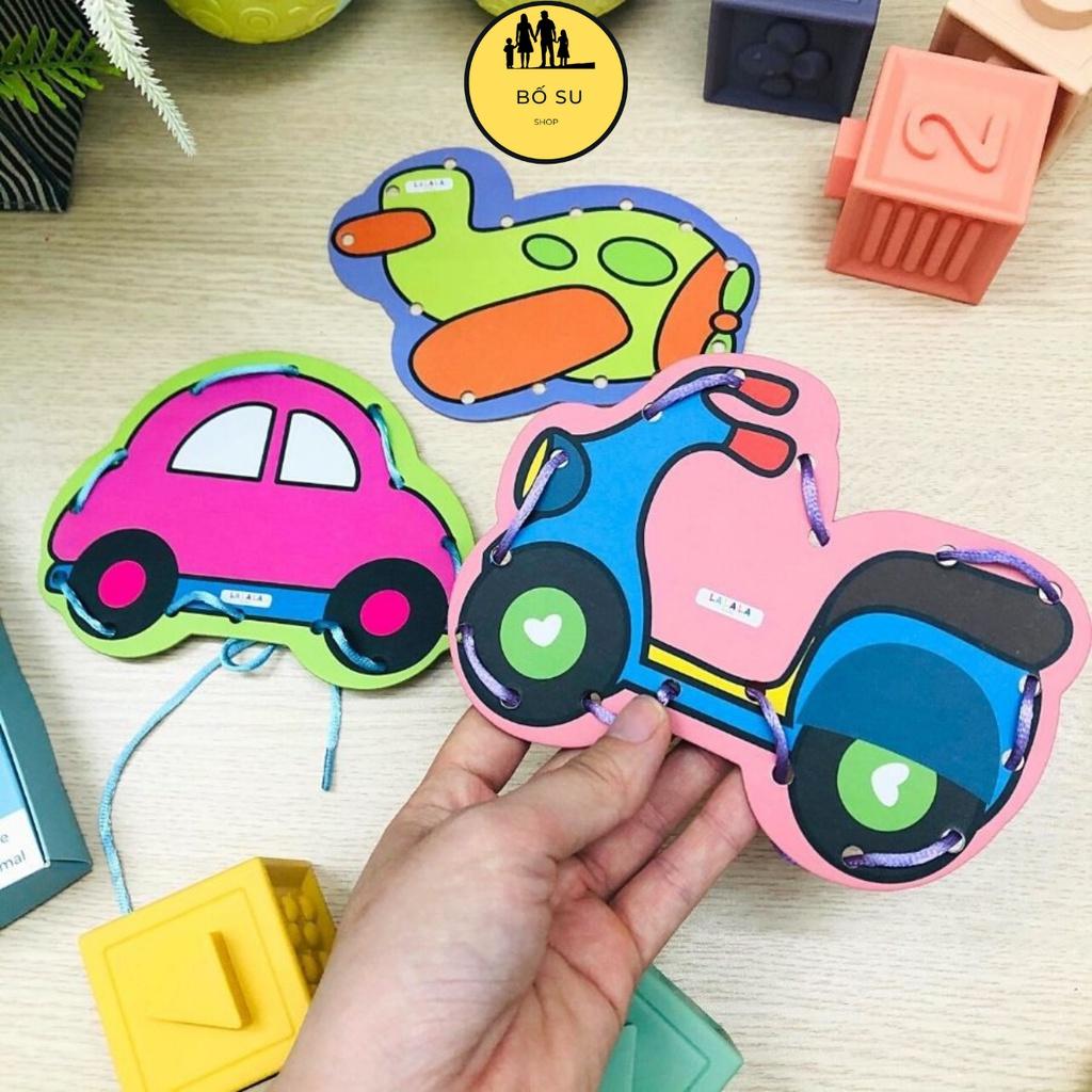 Đồ chơi thông minh cho bé 1 tuổi 2 tuổi 3 tuổi xỏ dây phát triển vận động tinh Shop Bố Su