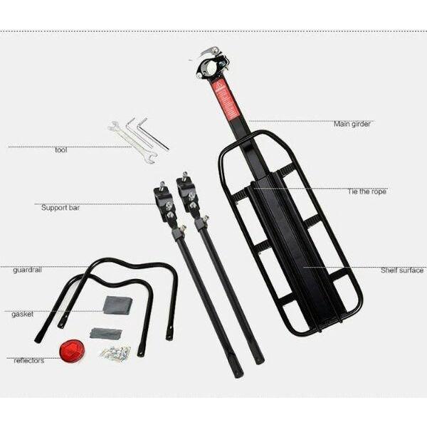 Gác Baga Nhôm Xe Đạp Kẹp Cốt Yên Cao Cấp Chắc Chắn