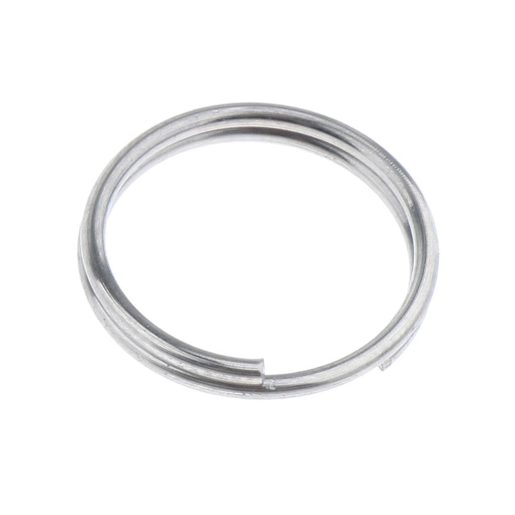 5pcs Titanium Keychain Split Ring Keyring Holder Hanging Loop
