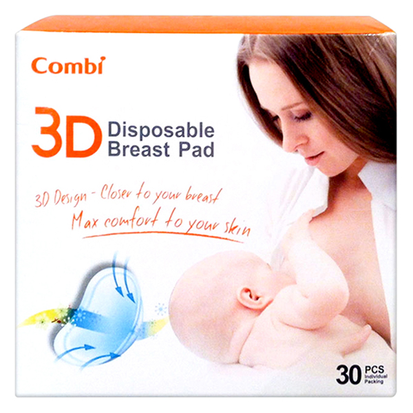 Hộp Miếng Lót Thấm Sữa 3D Thoáng Khí Combi (30Pcs)