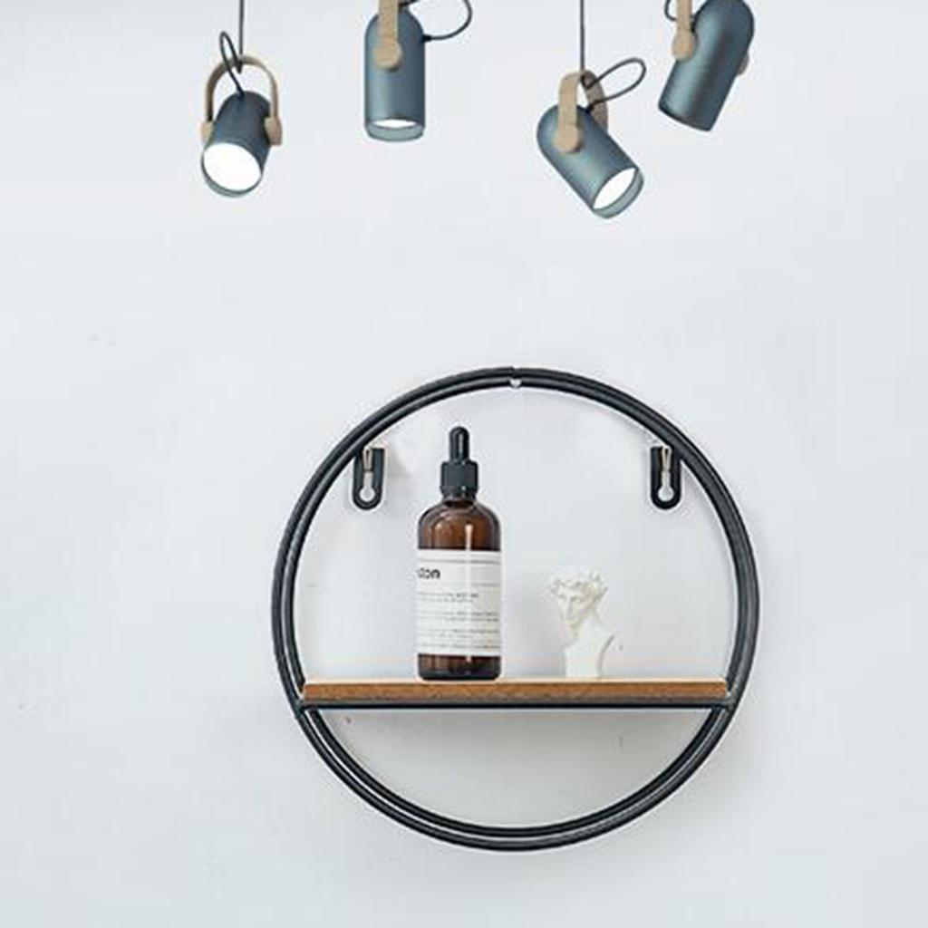 Vintage Iron Wall Shelves Display Flower Vase Holder Rack