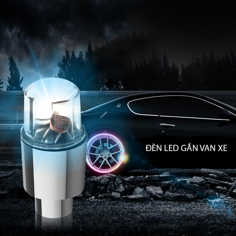 Bộ 2 đèn led đổi màu gắn bánh xe ôtô, xe máy, xe đạp dùng 3 pin cúc AG10