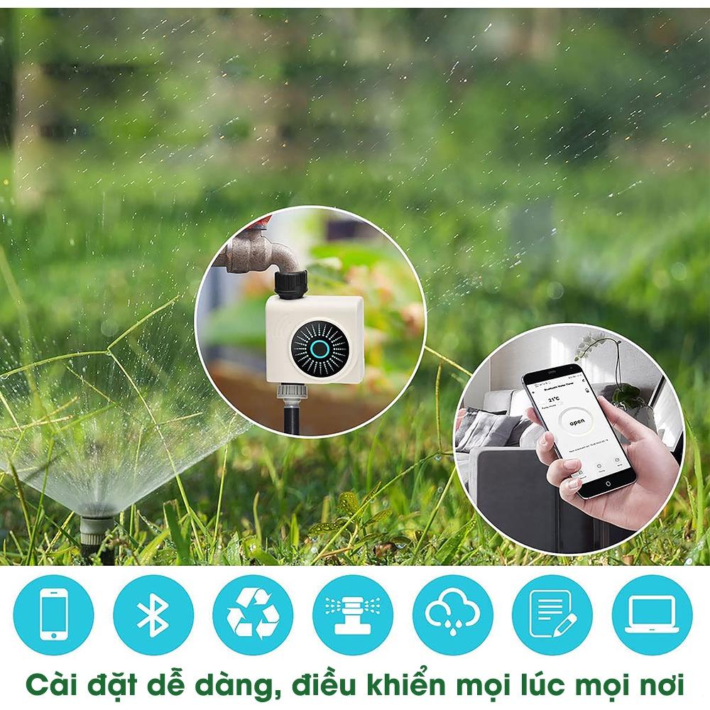 Bộ hẹn giờ tưới cây tự động HCT-611 dành cho người bận rộn. Điều khiển tưới qua Wifi Bluetooth.Dễ cài đặt - Bền 5-7 năm - Bảo hành 1 năm