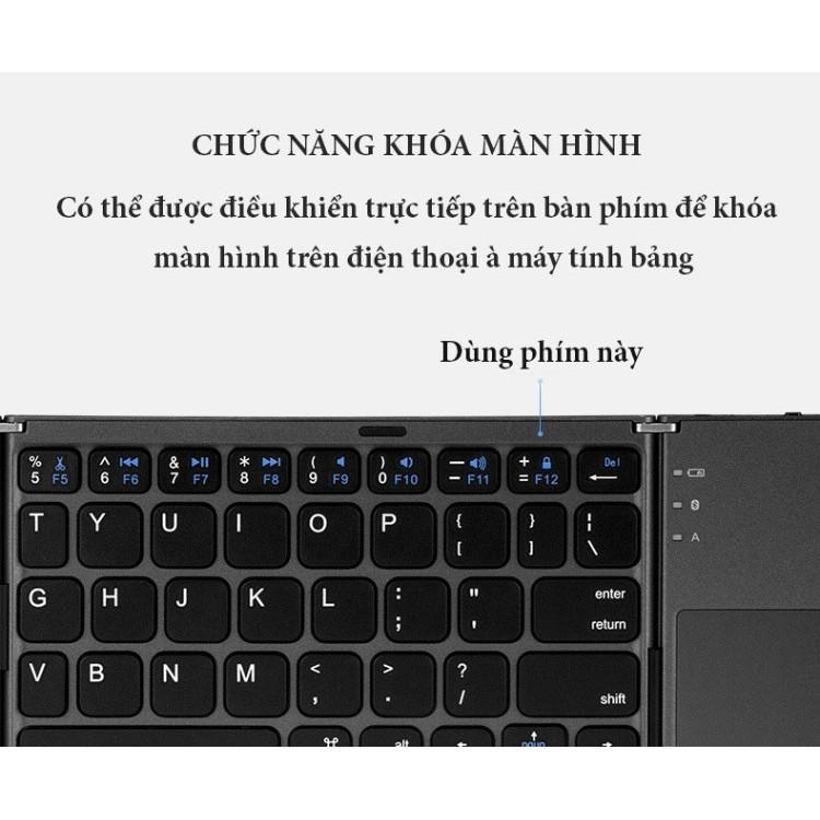 Bàn phím Bluetooth có Touchpad xếp gọn - The Royal's Furniture