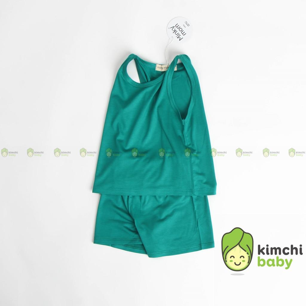 Bộ Ba Lỗ Bé Gái, Bé Trai Minky Mom Vải Thun Lạnh Basic Nhiều Màu, Bộ Quần Áo Trẻ Em 3 Lỗ Mặc Hè Thoáng Mát MKM3LO2109