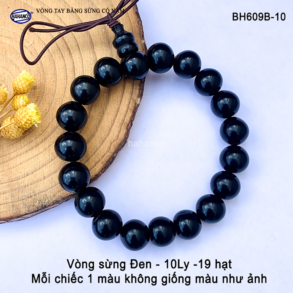 Vòng tay sừng trâu đen núm hồ lô  Phong Thủy /Tài Lộc Sinh Thịnh Vượng