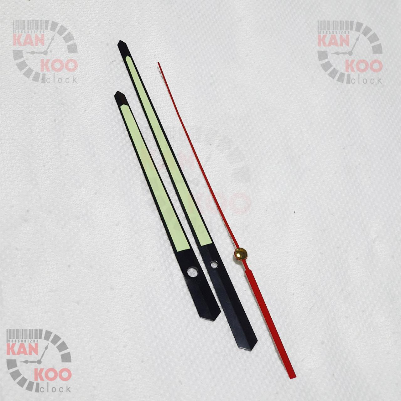 Kim đồng hồ treo tường dạ quang, phát sáng vào ban đêm loại dài 15.2cm mã số K6124