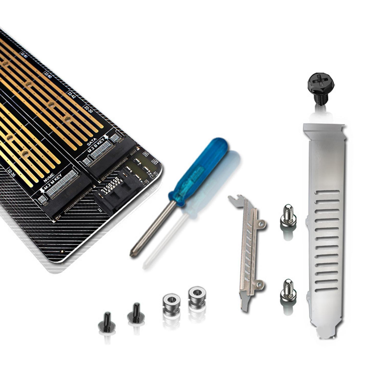 PCIe to M.2 NVME Adapter M Key B Key M.2 NVMe NGFF Converter for PC 2280