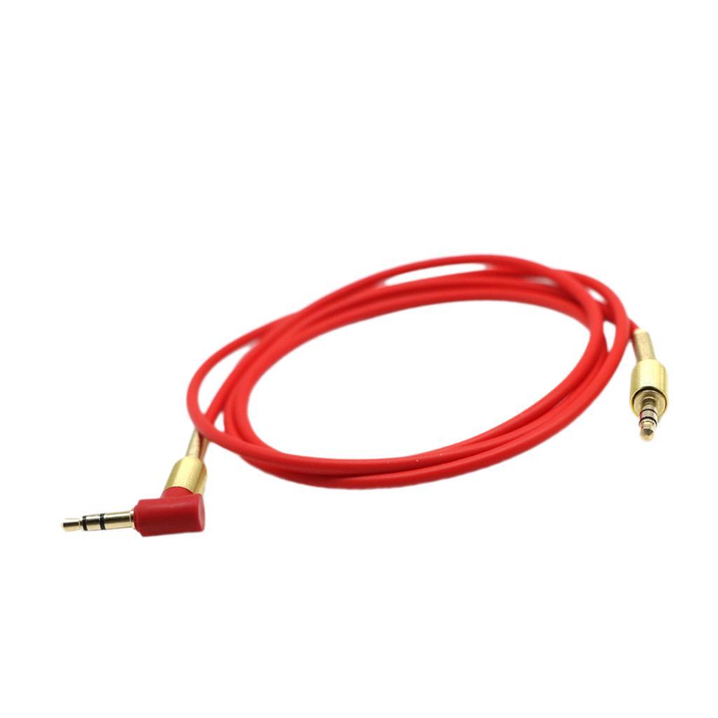 2x 3.5mm Aux Audio Male To Male Cable 90 Degree Right Angle for iPhone, MP3