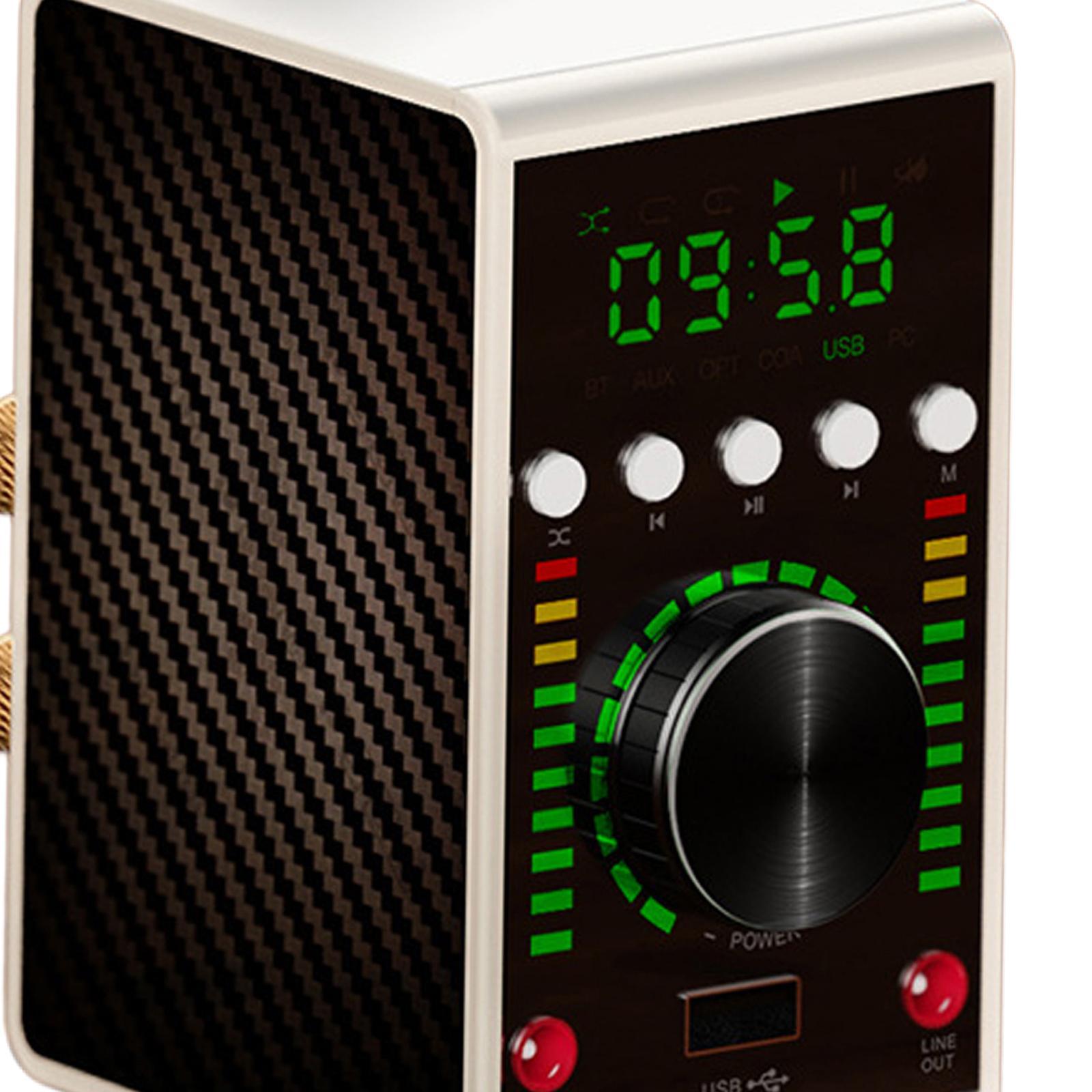 Bluetooth Audio Power Amplifier 2x HiFi Stereo Amplifier for Desktop White