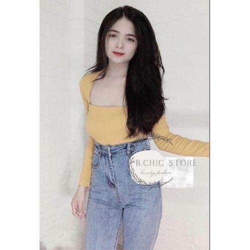Quần jean nữ có 2 mầu  cạp cao túi nắp xưởng may giá sỉ