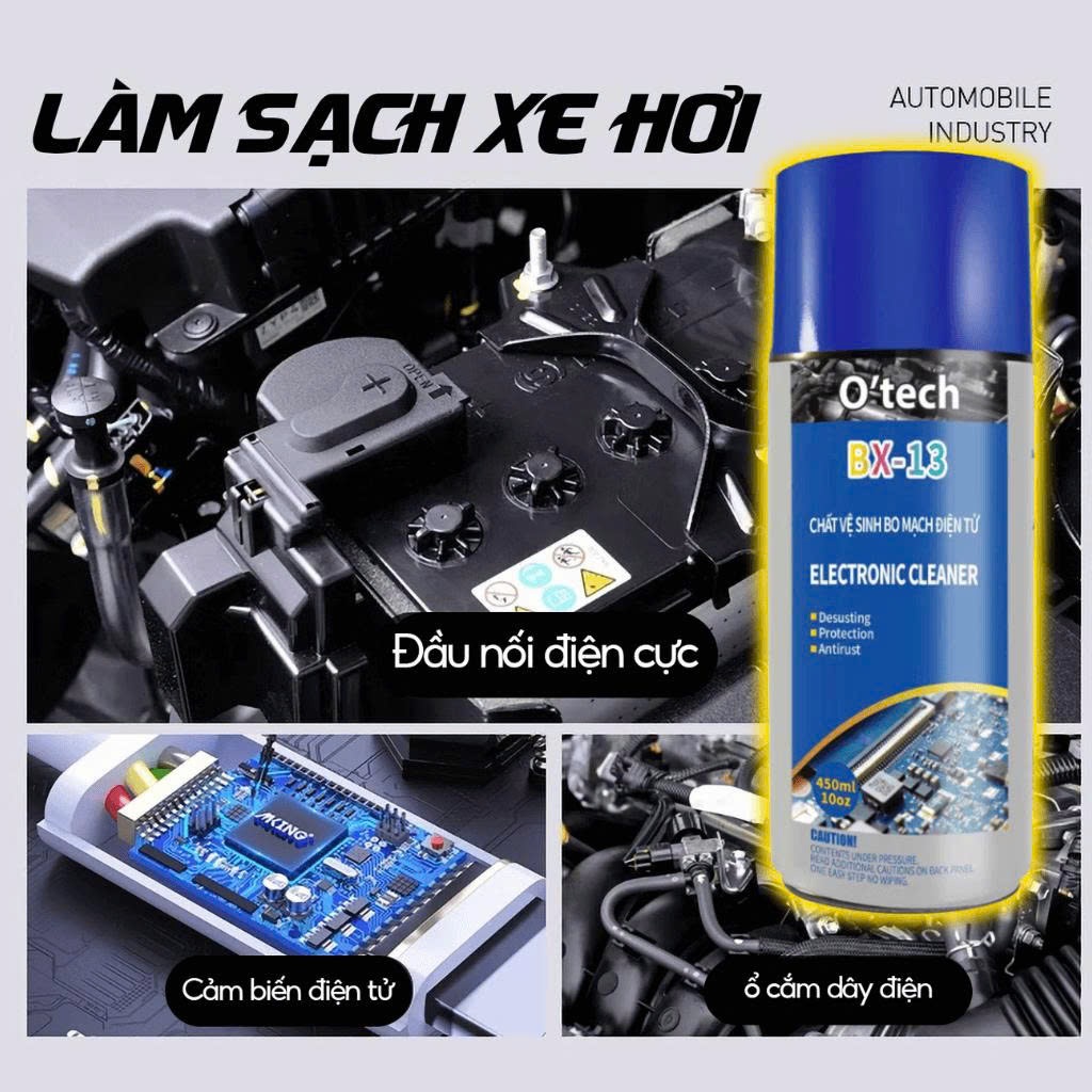 Bình Xịt Vệ Sinh Bo Mạch Điện Tử O'tech BX-13 - Hàng Chính Hãng