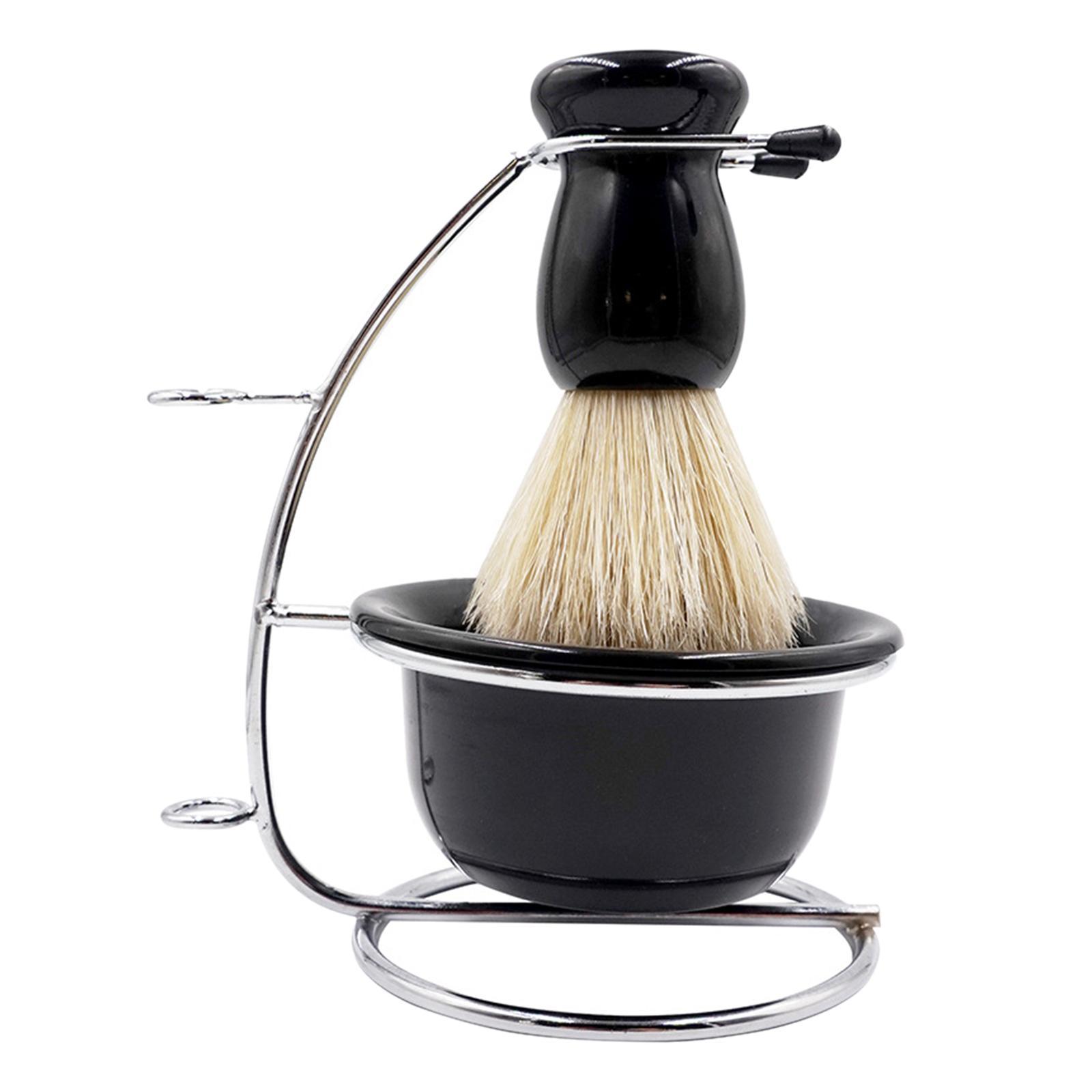 Travel Shaving Kit for Men Manual Stand Brush Bowl Set Elegant Durable