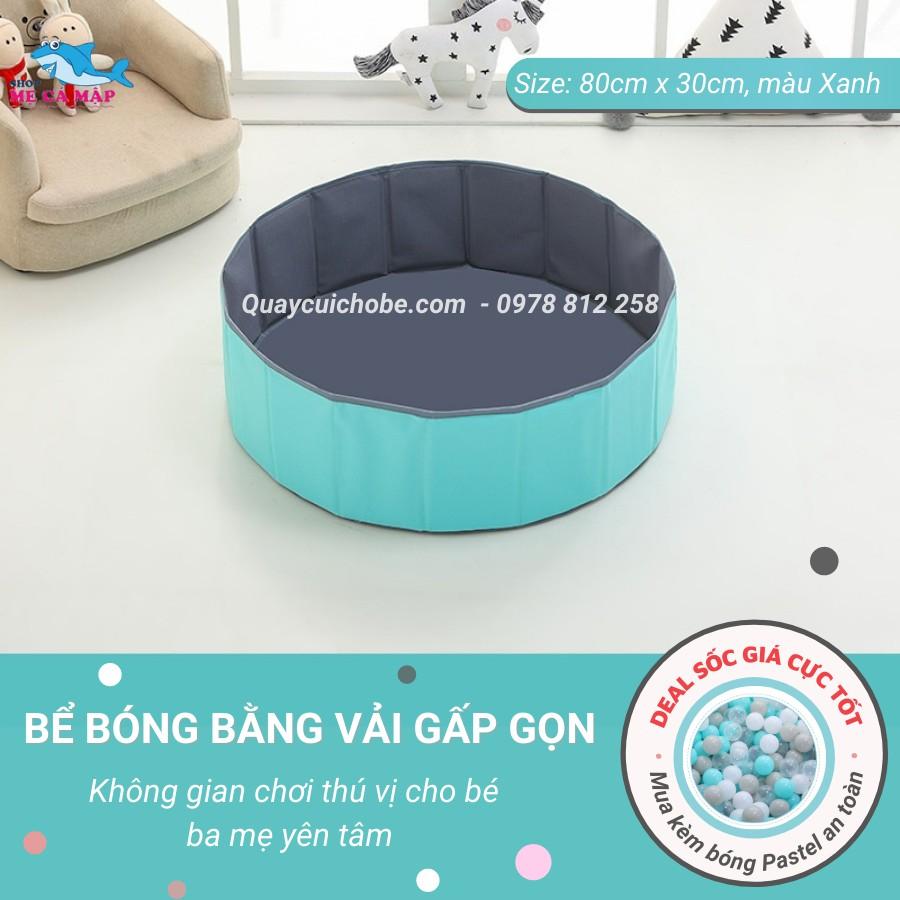 Bể bóng cho bé bằng vải cao cấp cho bé, bể bóng gấp gọn bằng vải bé trai bé trái