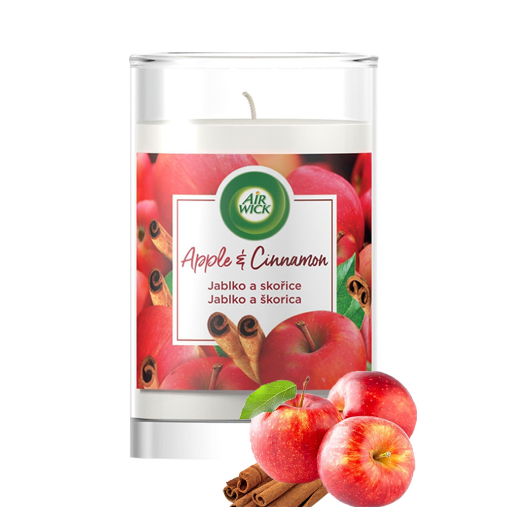 Ly nến thơm tinh dầu Air Wick Apple Cinnamon 310g XXL QT06525 - hương táo, quế