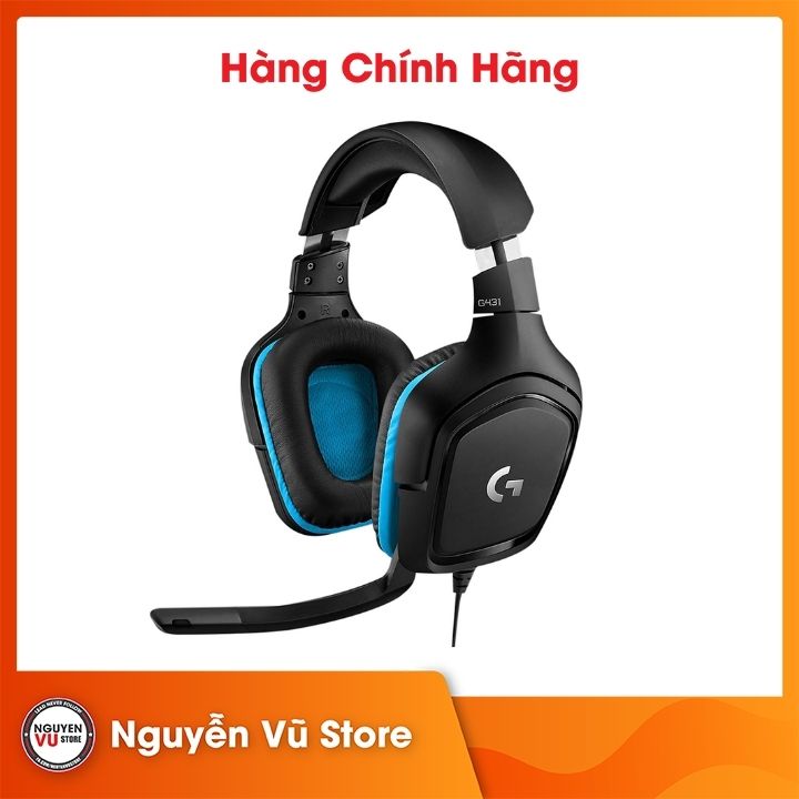 Tai Nghe Có Dây Chụp Tai Over-ear Logitech G431 7.1 Surround Gaming - Hàng Chính Hãng