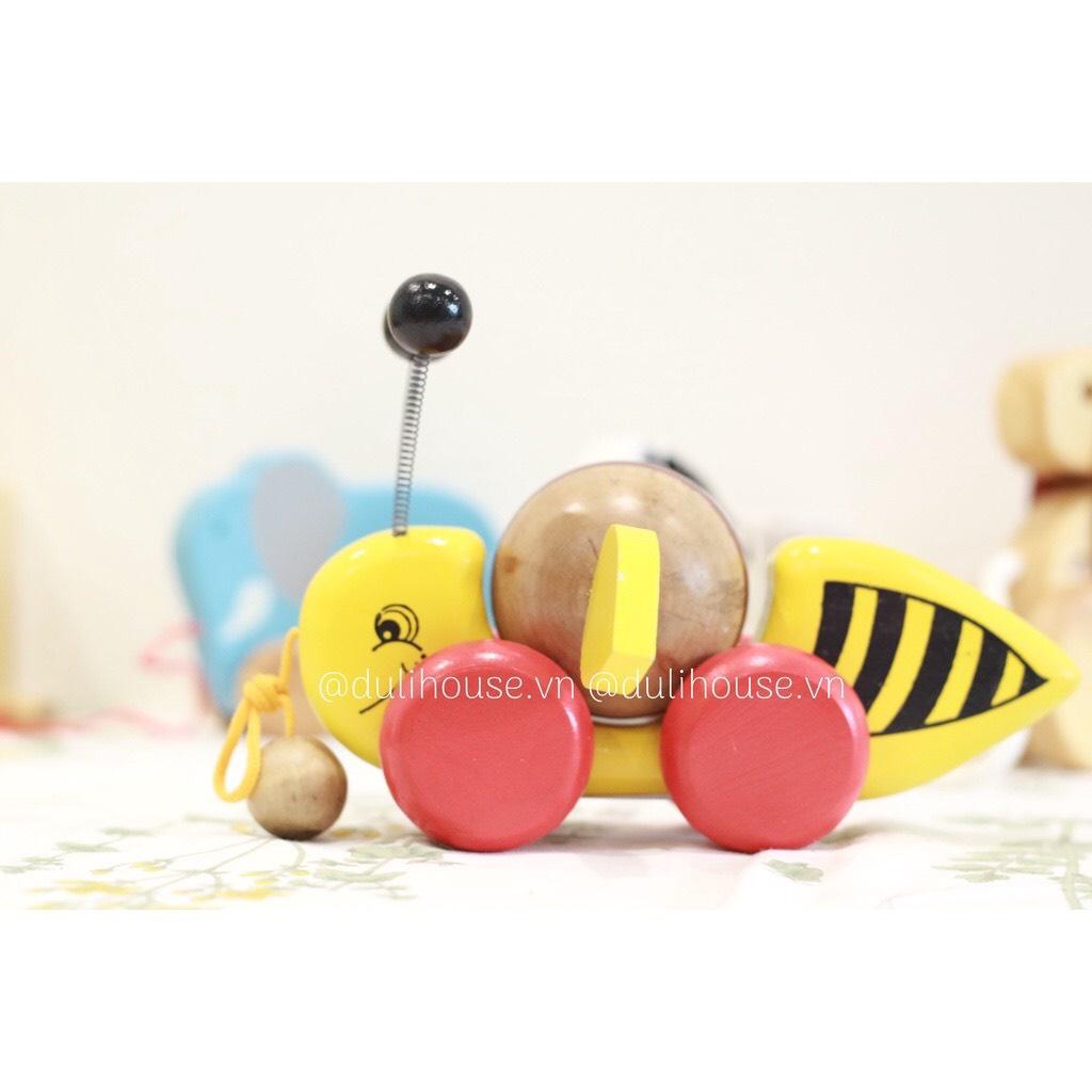 Con ong gỗ kéo dây chuyển động vui nhộn việt nam chuyển động vui nhộn-Đồ chơi giáo dục cho Bé