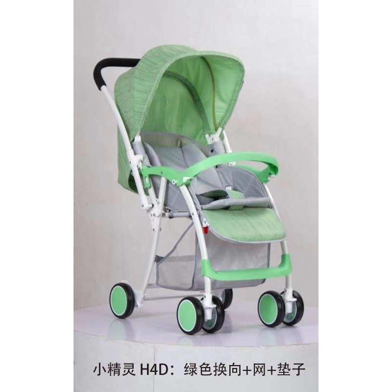 XE ĐẨY 2 CHIỀU 3 TƯ THẾ HT43 MÀU XANH LÁ