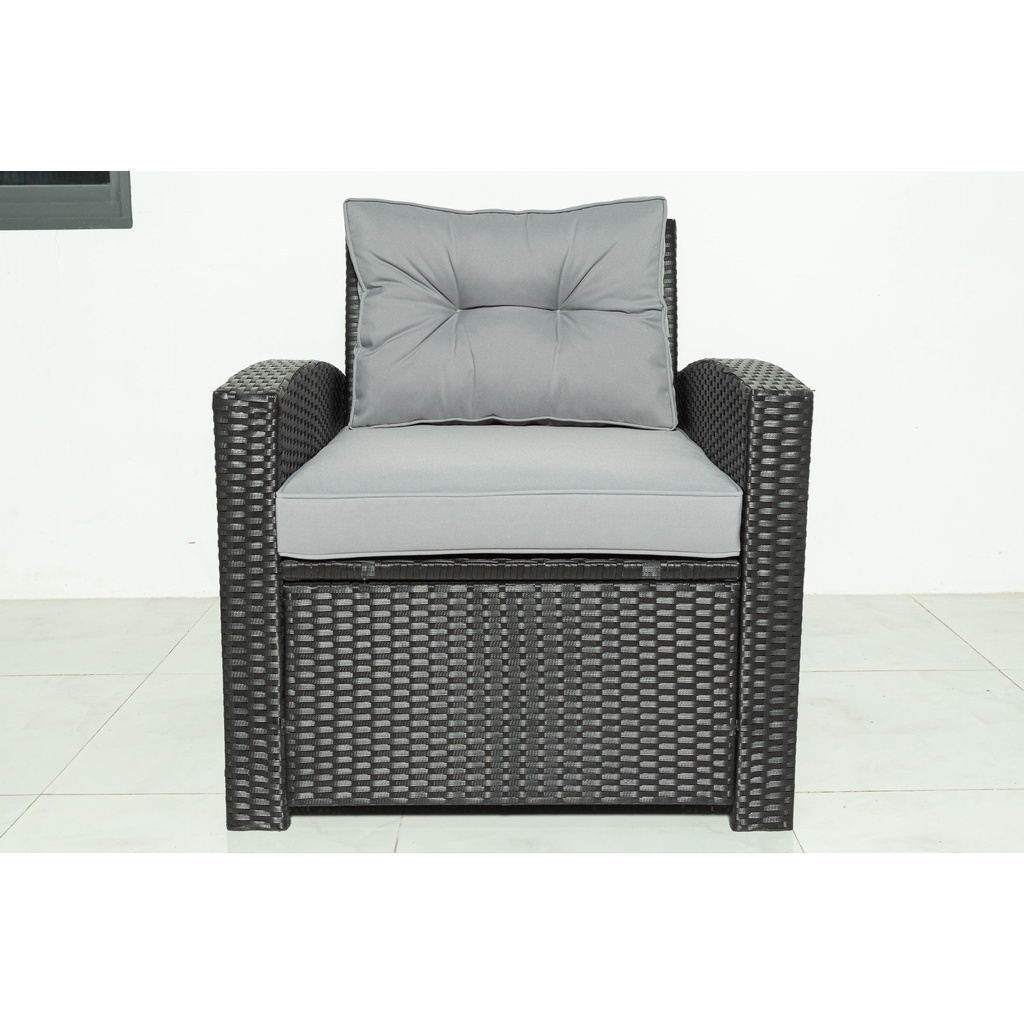 WEGO BỘ SOFA MÂY NHỰA NGOÀI TRỜI/ BỘ SOFA SÂN VƯỜN 5 CHỖ NGỒI//Outdoor Furniture Rattan Chair Sofa Dining Set Balcony Table Garden 5 seater