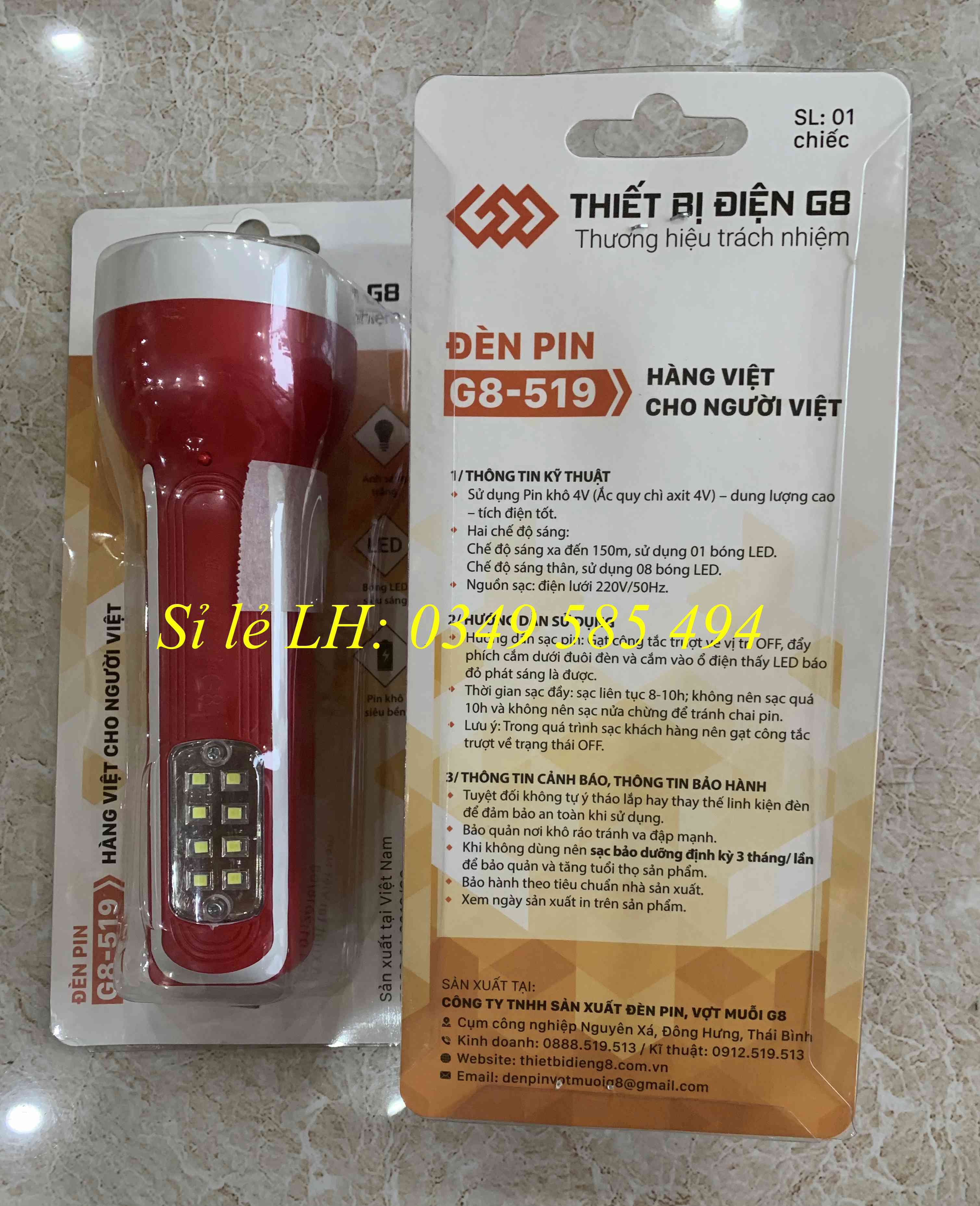 Đèn pin siêu sáng G8-519