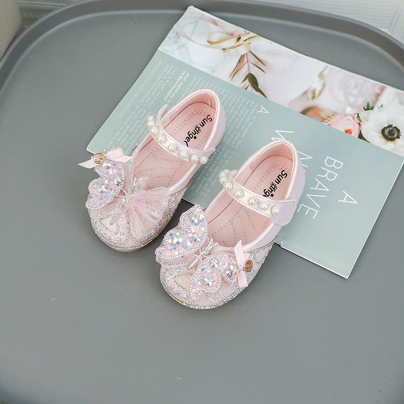 Giày công chúa đính đá lấp lánh cho bé gái dự tiệc sang trọng size 21-35 hàng Quảng Châu cao cấp