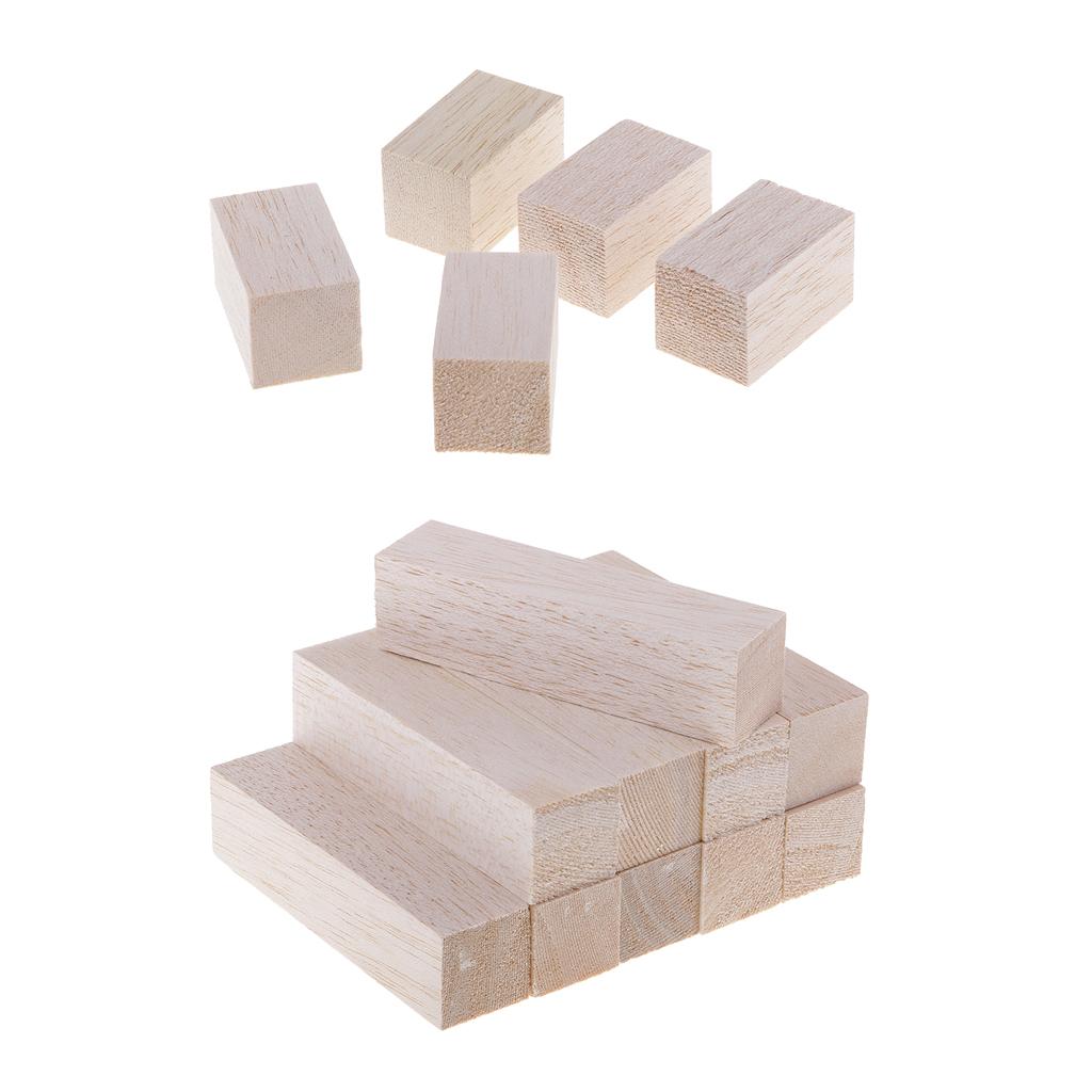 Bộ 15 Miếng Gỗ Balsa Khối Hình Khối TỰ LÀM Để Tạo Hình Thủ Công làm việc Gỗ Chất Liệu