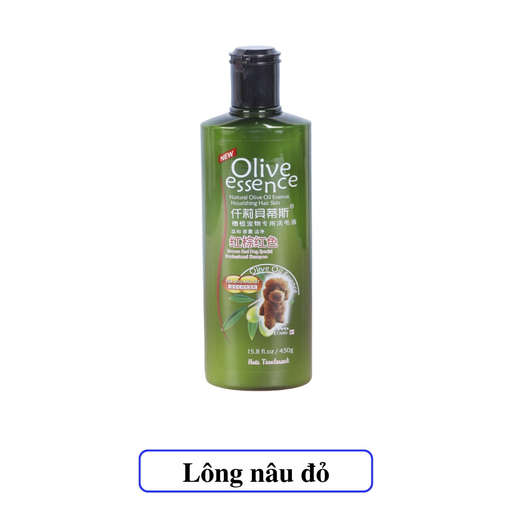 Sữa Tắm Cho Mèo Olive Essence 450ml, Sữa Tắm Dưỡng Mượt Lông, Khử Mùi Hiệu Quả