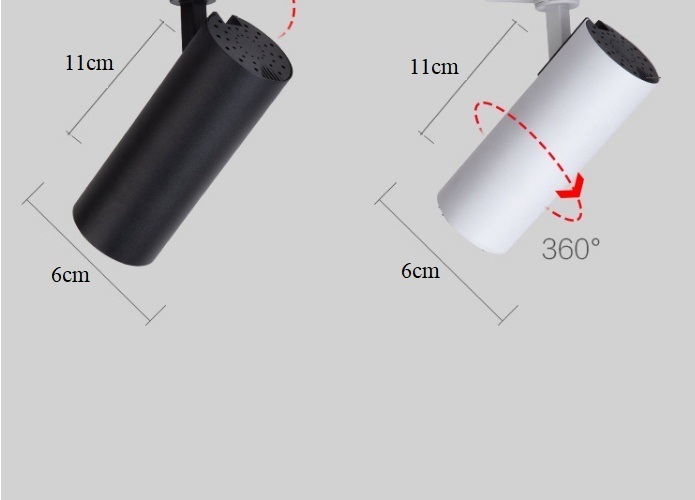 Combo 3 đèn LED Rọi Ống Bơ 10W ốp trần, tường, đèn soi tranh, đèn trang trí