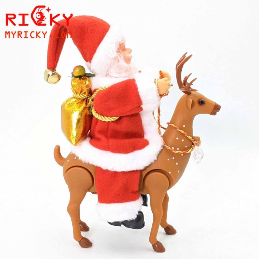 /Đồ chơi ông già Noel cưỡi tuần lộc có nhạc vui nhộn - Ông già Noel đi phát quà lễ giáng sinh