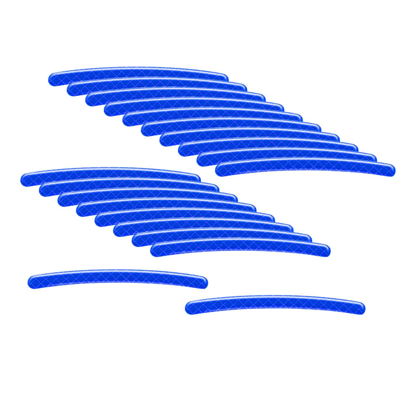 40 Universal Car Wheel Hub Reflective Sticker for Bicycle Night Driving Blue