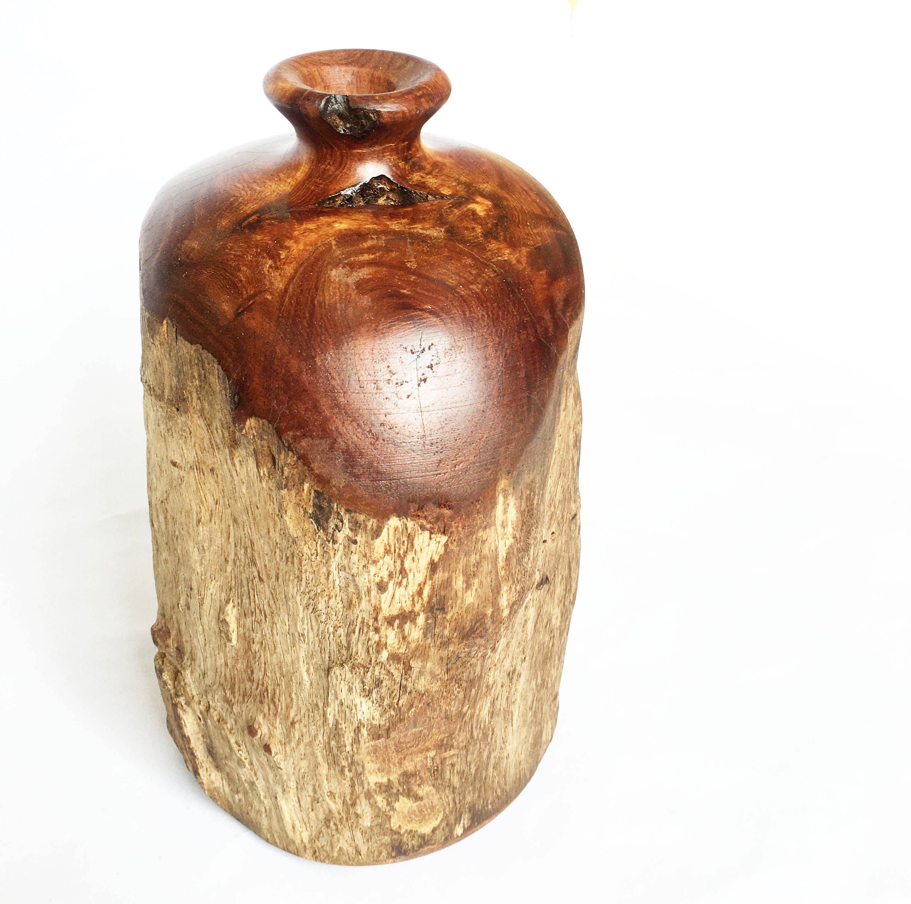 Lọ bình hoa gỗ lũa tự nhiên gỗ Bình Linh dùng decor trang trí sang trọng