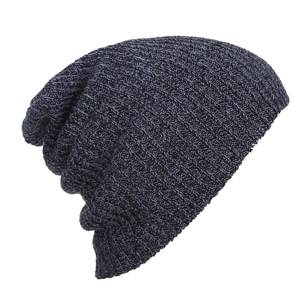 Men's Women's Causal Knitted Baggy Beanie Winter Warm Hat Ski Knit Skull Cap