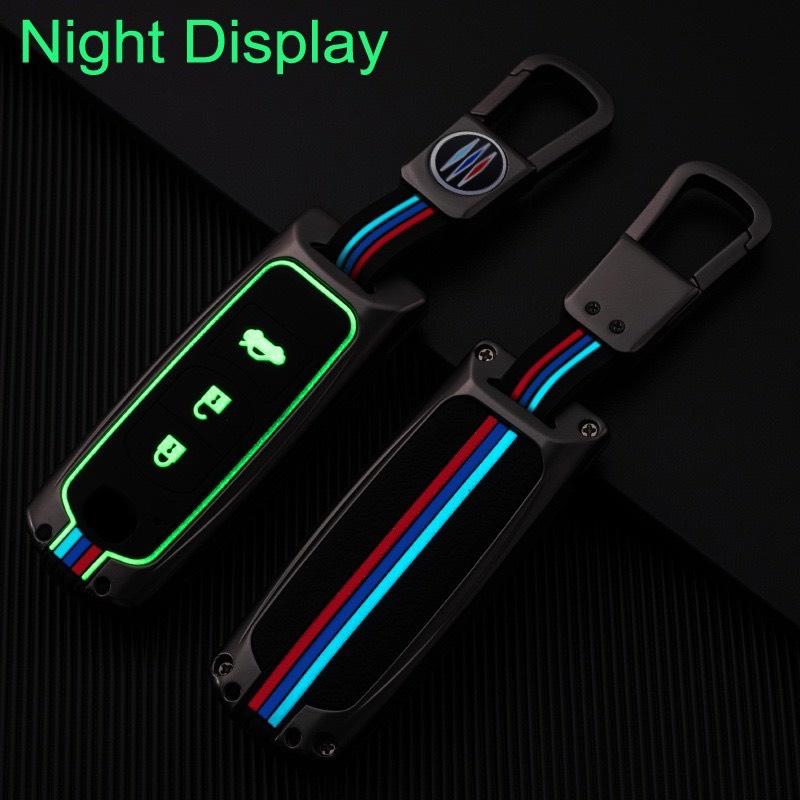Ốp khóa kim loại bảo vệ chìa khóa xe ô tô Mazda 3 nút  CX5, Mazda 6 có vân thể thao phản quang -