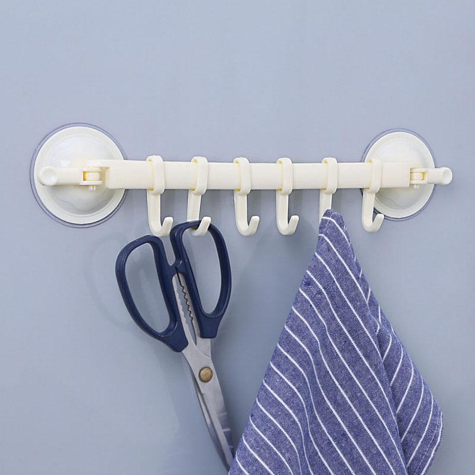 Giá đỡ treo khăn tắm 6 móc có thể điều chỉnh