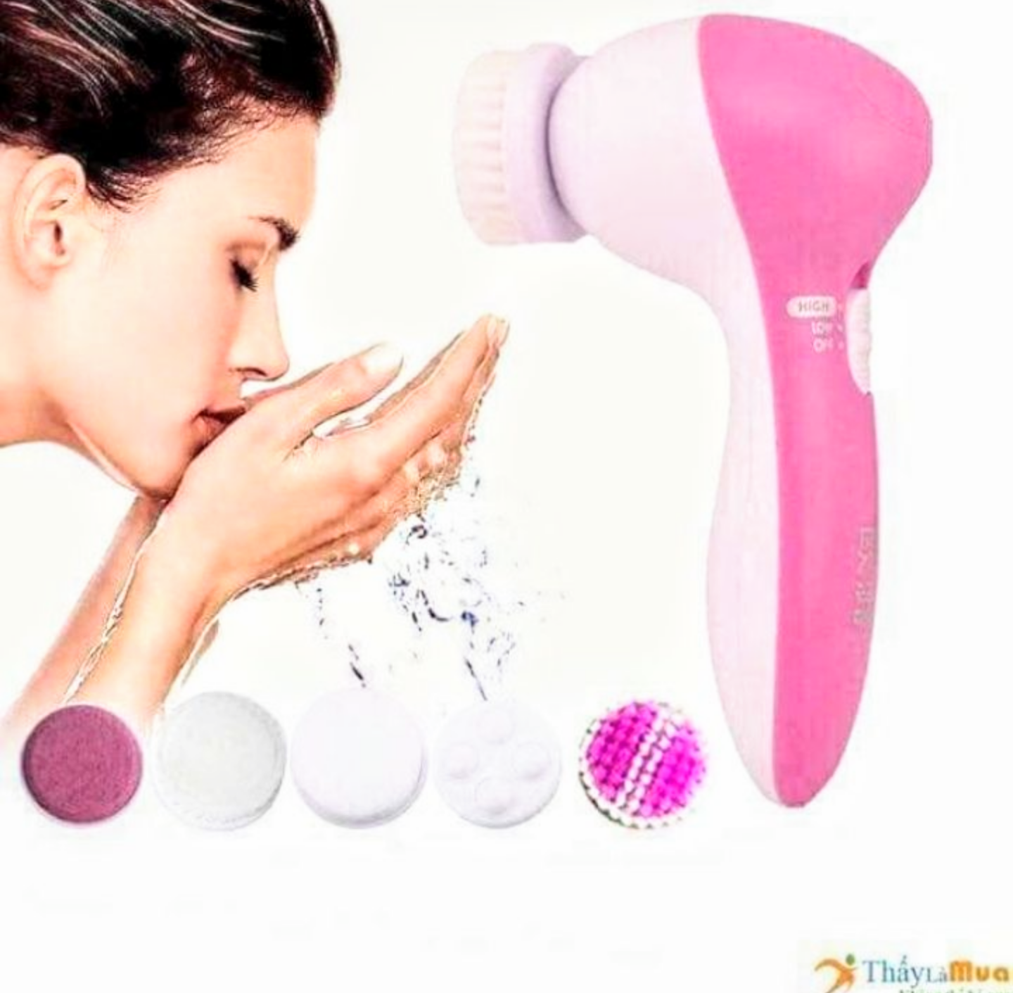 MÁY RỬA MẶT MESSAGE MẶT ĐA NĂNG TIỆN DỤNG TẶNG 5 ĐẦU RỬA MASSAGE TIỆN DỤNG HÀNG CHUẨN CHẤT LƯỢNG