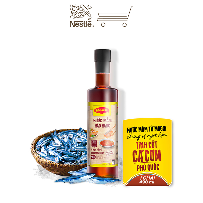 [Quà tặng tháng 11 - Mua 1 tặng 1 Bình nước] Nước mắm Maggi hảo hạng chai thủy tinh 490ml