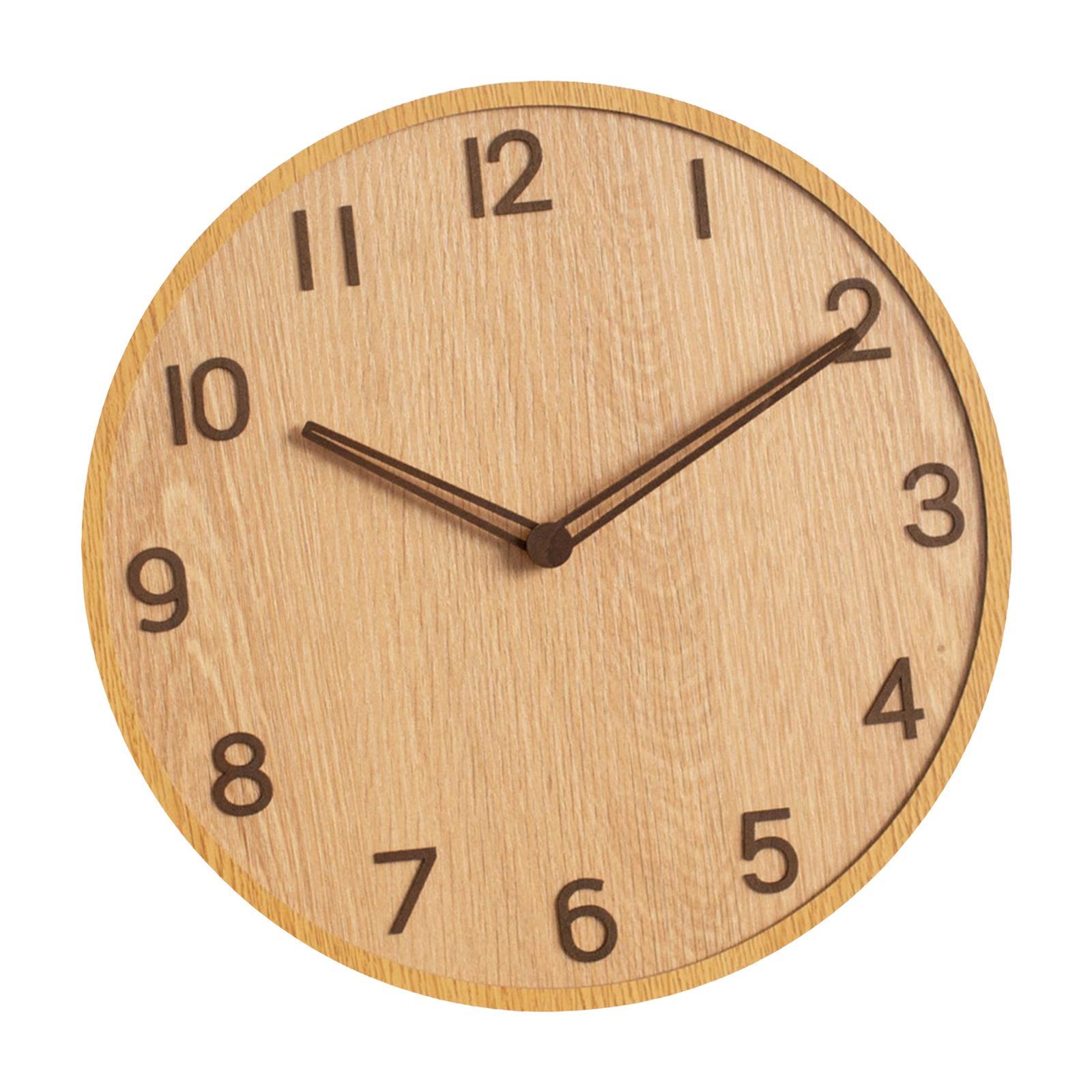 30cm Wooden Wall Clock modern Silent Large Bedroom Home School