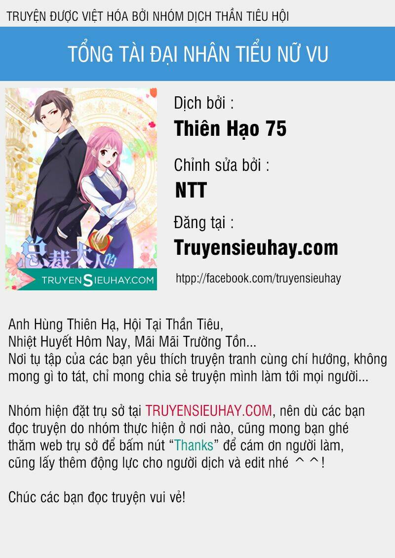 tổng tài đại nhân tiểu nữ vu chapter 6 1