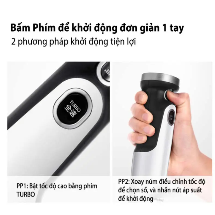 Máy xay sinh tố cầm tay 4 trong 1 Morphy Richards MR6006, công suất 600W, tích hợp 8 tốc độ quay cùng chế độ Turbo, dung tích cối chứa 500ml- Hàng chính hãng