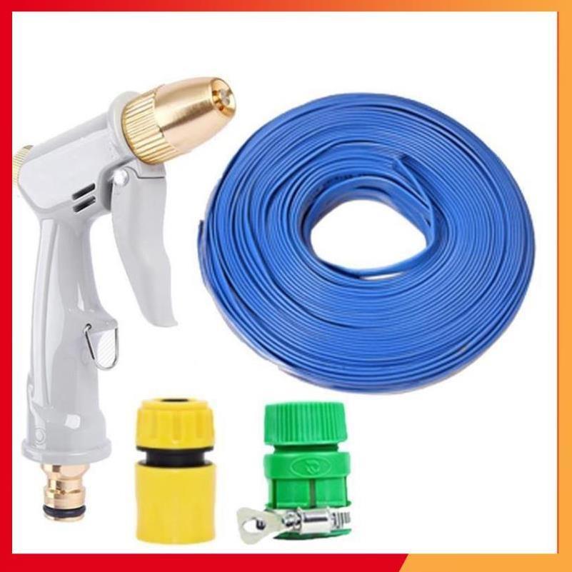 Bộ dây vòi xịt nước rửa xe, tưới cây tăng áp 3 lần, loại 3-5m 206846
