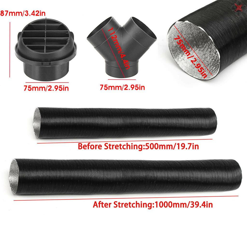 Ống Dẫn Khí Nóng 75mm Tương Thích Với Máy Sưởi