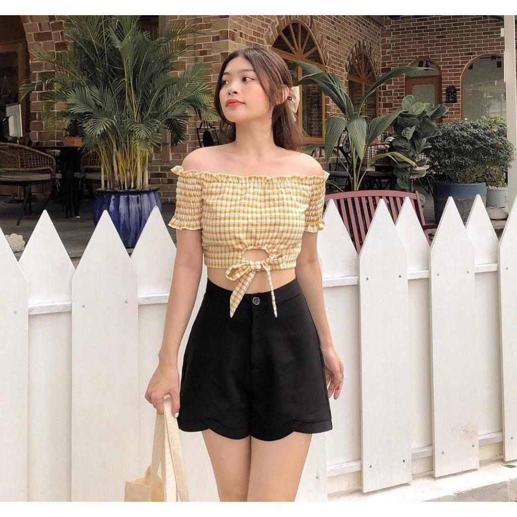 Áo Bẹt Vai Thắt Eo