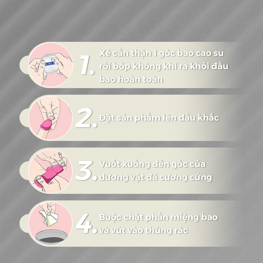 Bao cao su Shell Sensitive Prolong - Siêu mỏng 0.03mm, kéo dài thời gian - Hộp 3 cái | SHELL CHÍNH HÃNG