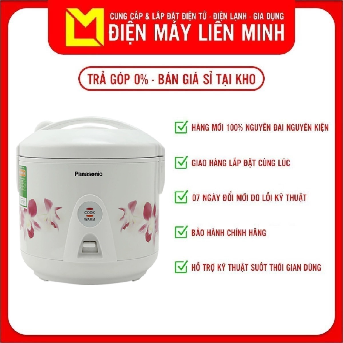 Nồi cơm điện cơ 1L Panasonic PANC-SR-MVN10FRAX - HÀNG CHÍNH HÃNG