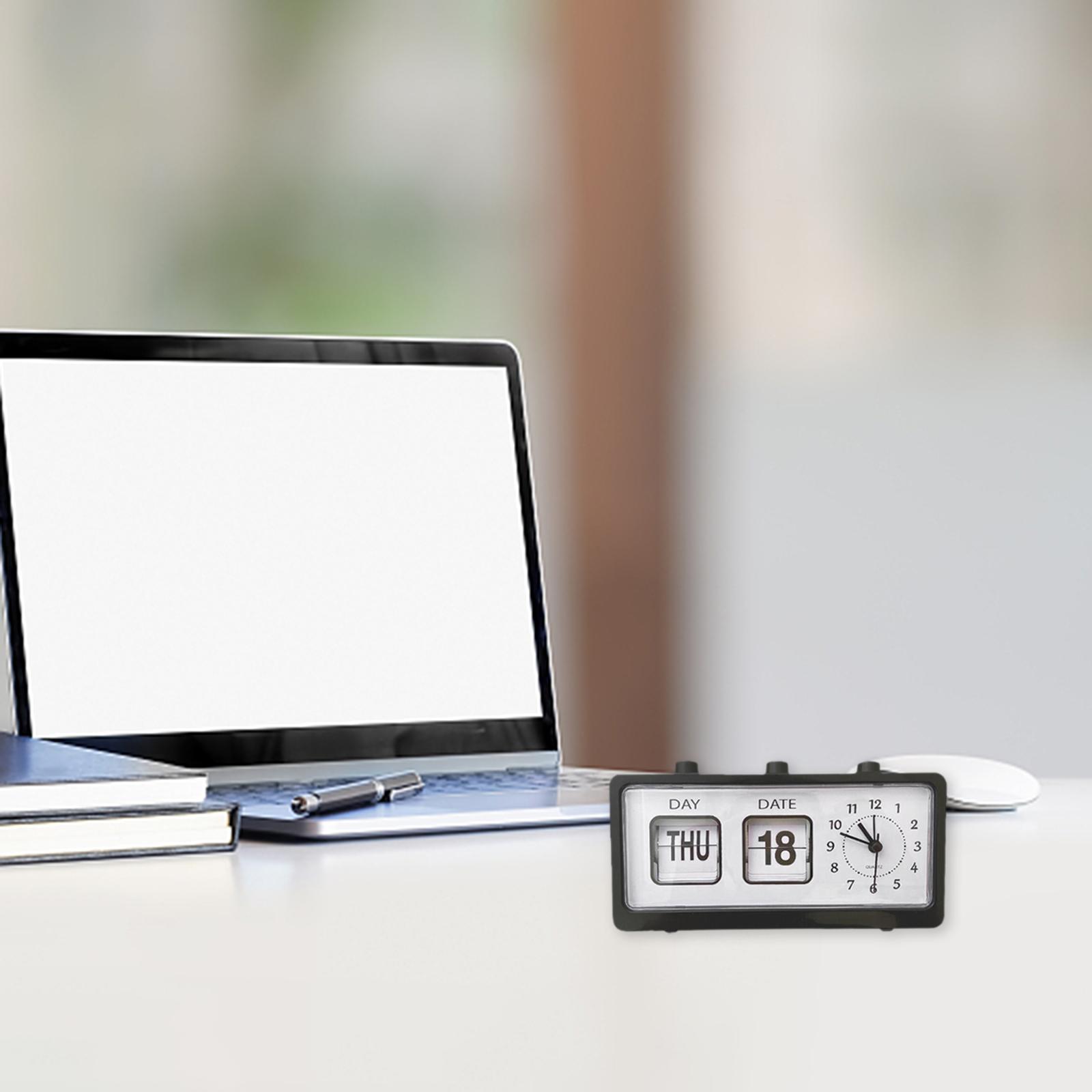 Creative Digital Manual Flip Down Clock Desk Stand Page  Clock-Yellow