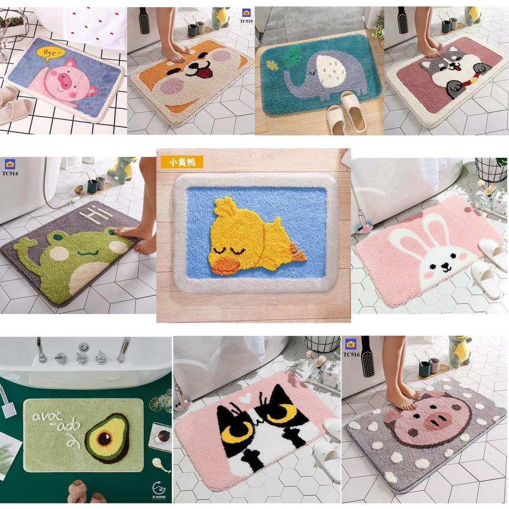 Mịn Decor - Thảm chùi chân 3D đế cao su chống trơn trượt, siêu thấm hút cao cấp - nhiều màu sắc