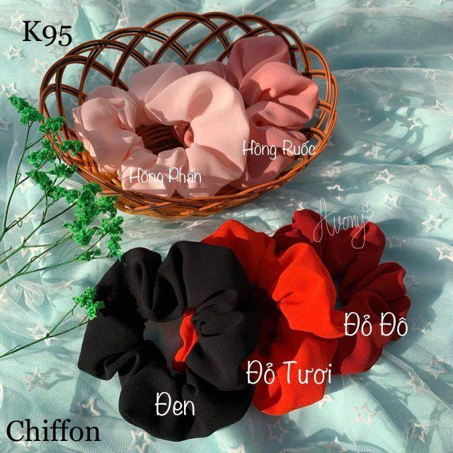 Dây cột tóc mẫu #Scrunchies vải Chiffon