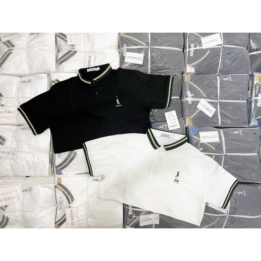 Áo thun Nam Phối Cổ Viền Cực Đẹp Fashion Eking Clothing x HOKO, Vải Cotton co giãn - Thấm Hút Tốt, Năng Động Trẻ Trung